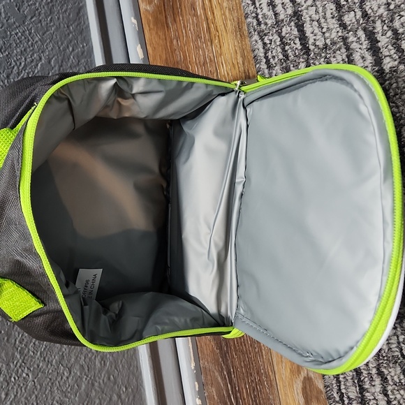 NWOT Polar Pack Neon Lime Green Gray Camo Insulated Lunchbox - Picture 5 of 9